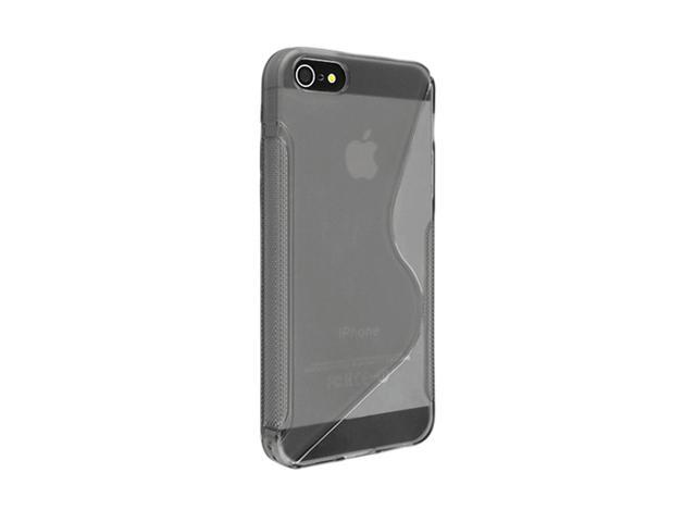 Insten Clear Smoke S Shape 1X TPU Rubber Skin Case For iPhone 5 / 5S 697656