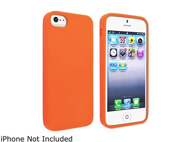 Insten Orange Skin Case + Anti-Glare Screen Protector compatible with the NEW Apple iPhone 5