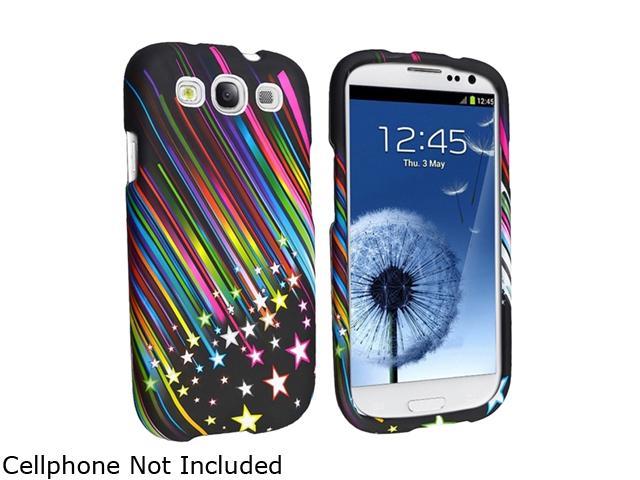 Insten Rainbow Star Snap-on Rubber Coated Case For Samsung Galaxy S3 735428