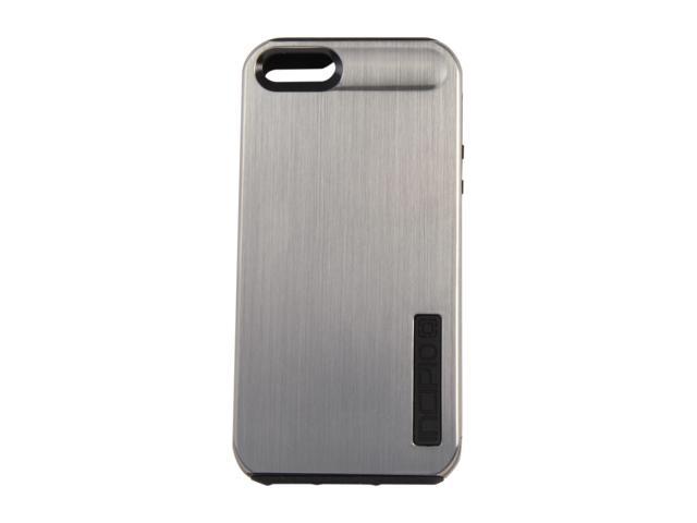 Incipio SILICRYLIC Shine Titanium Silver / Obsidian Black Hard Shell Case w/ Silicone Core For iPhone 5 / 5S IPH-875