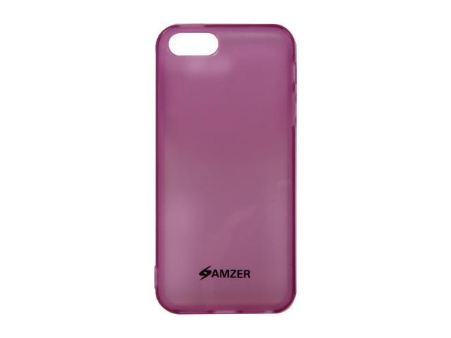 Amzer Soft Gel TPU Gloss Skin Fit Case Cover for Apple iPhone 5 - Translucent Purple (Fits All Carriers)