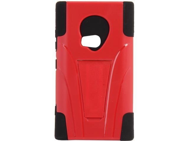 AMZER Black / Red Double Layer Hybrid Case with Kickstand For Nokia Lumia 920 AMZ95413