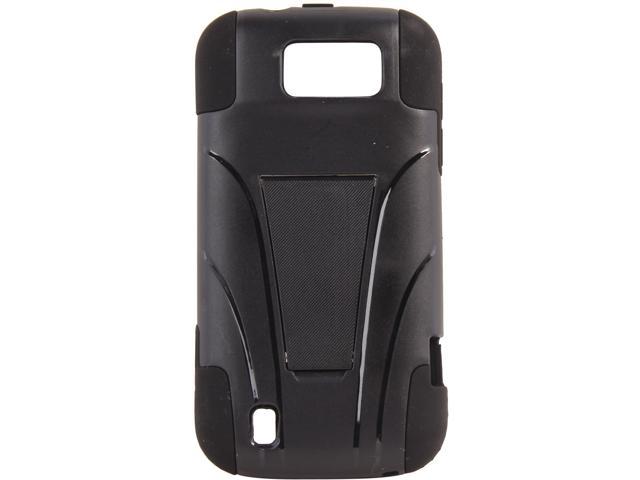 AMZER Black / Black Double Layer Hybrid Case with Kickstand For ZTE Flash N9500 AMZ95395