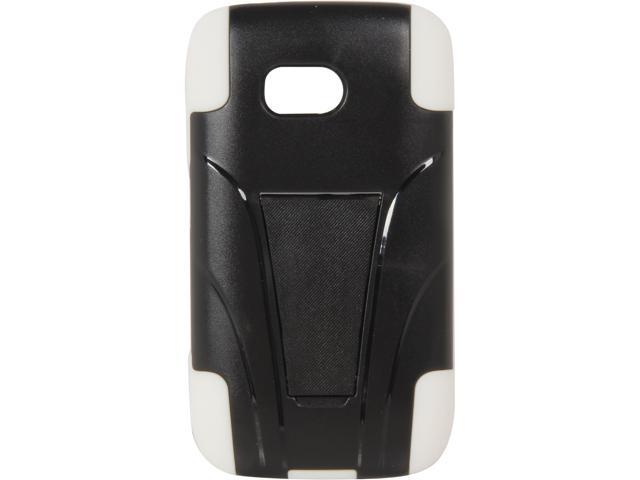 AMZER White / Black Double Layer Hybrid Case with Kickstand For Nokia Lumia 822 AMZ95391