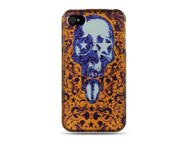Apple iPhone 4S/iPhone 4 Gold with Star Eye Skull Design Crystal Case