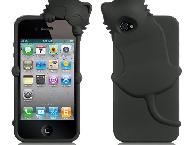 strække smertefuld Åre Apple iPhone 4S/iPhone 4 Black Cat Design High-End Skin Case - Newegg.com
