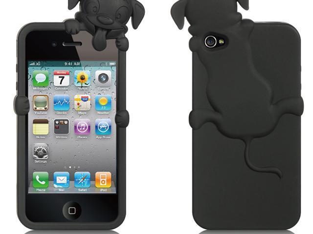 Apple iPhone 4S/iPhone 4 Black Dog Design High-End Skin Case