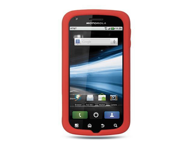 Motorola Atrix MB860 Red Silicone Skin Case