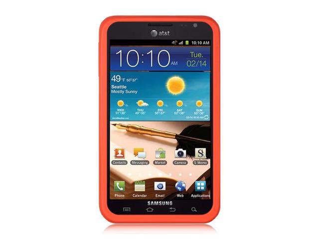 Samsung Galaxy Note I717 Red Silicone Skin Case
