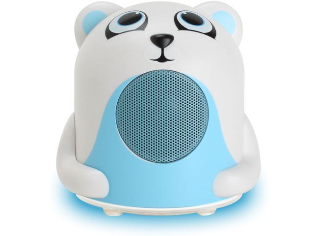 GOgroove Polar Bear Light-Up Speaker with Dynamic Audio Driver , Enhanced Bass Woofer & 3.5mm Cable – Perfect for Bed Time , Nap Time , Play Dates & More