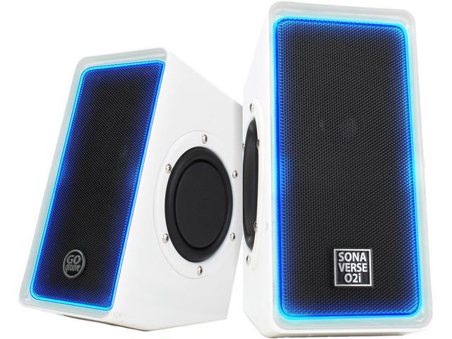 GOgroove SonaVERSE O2i Multimedia Gaming Computer Speaker System w/ Glowing LEDs , Volume Control and USB Plug-N-Play Design for your Laptop , Notebook, Ultrabook, Desktop & More PCs