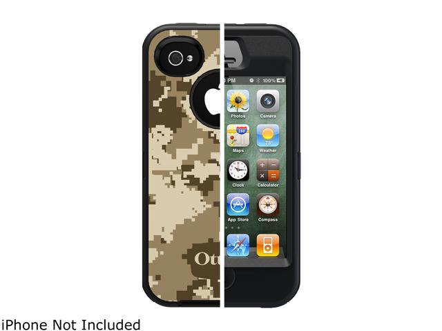 OtterBox Defender Desert IMD Design (Black/Black) Solid Case For iPhone 4/4S 77-18630