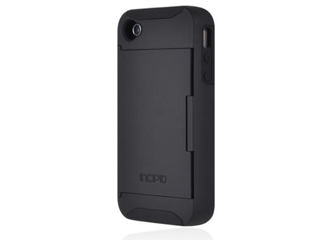 Incipio Stowaway Black Solid Credit Card Hard Shell Case For Iphone 4 4s Iph 677