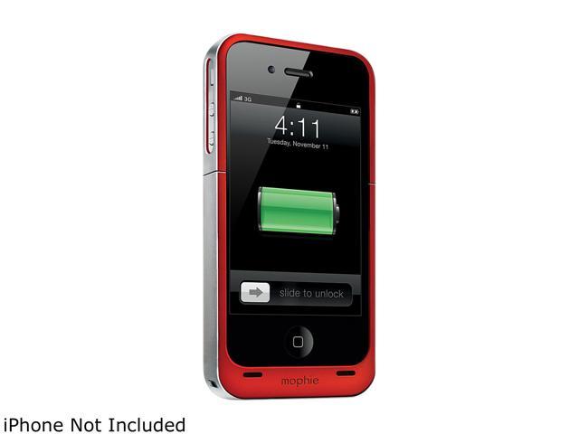 Mophie Juice Pack Air Red 1500mAh Battery Case For iPhone 4 / 4S 1148_JPA-IP4-P-RED