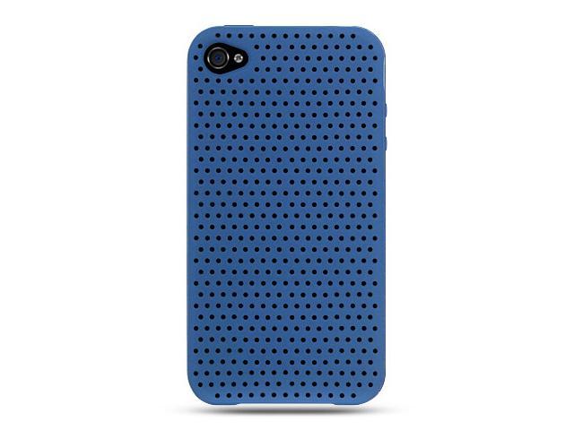 Apple iPhone 4S/iPhone 4 Blue Apex Design Silicone Skin Case