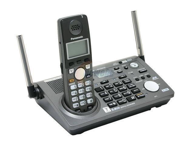 Panasonic KX-TG6700B 5.8 GHz Digital FHSS 1X Handsets Cordless Phone ...