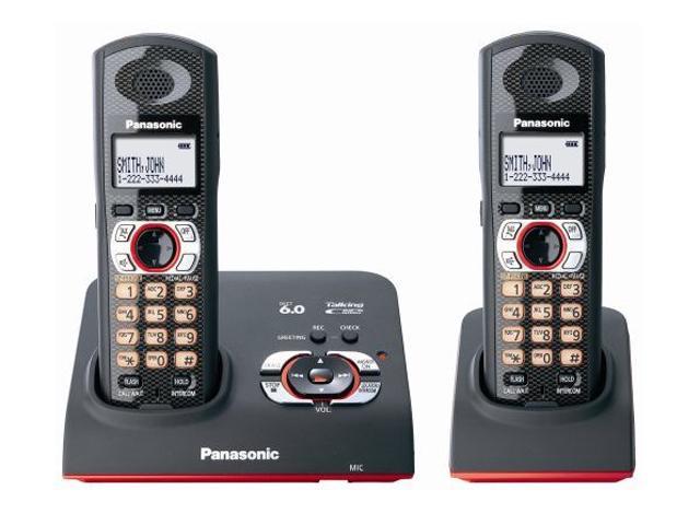 Panasonic KX-TG9372B 1.9 GHz Digital DECT 6.0 2X Handsets Dect 6.0 Expandable Digital Cordless Answering System Integrated Answering Machine