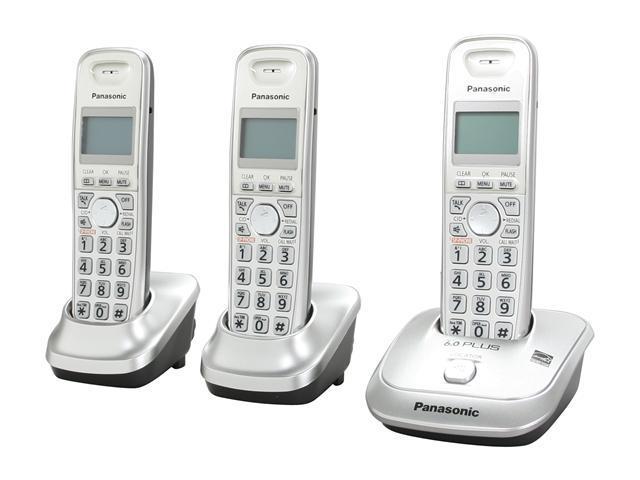 Panasonic KX-TG4013N 1.9 GHz Digital DECT 6.0 3X Handsets Cordless ...