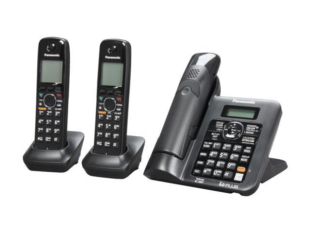 Panasonic KX-TG6643B 1.9 GHz Digital DECT 6.0 3X Handsets Cordless Phones Integrated Answering Machine