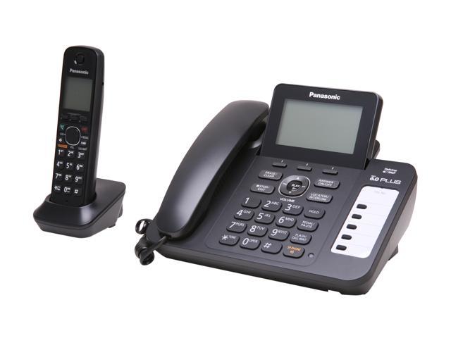 Panasonic KX-TG6671B 1.9 GHz Digital DECT 6.0 1X Handsets Cordless Phones Integrated Answering Machine