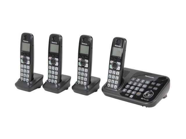 Panasonic KX-TG4744B 1.9 GHz Digital DECT 6.0 4 Handsets Cordless Phones with Answering Machine