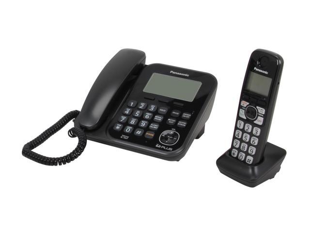 Panasonic KX-TG4771B 1.9 GHz Digital DECT 6.0 1X Handsets Cordless Phones Integrated Answering Machine