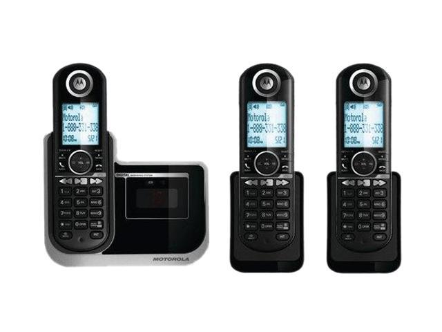 MOTOROLA L803 1.9 GHz Digital DECT 6.0 3X Handsets Cordless Phones Integrated Answering Machine