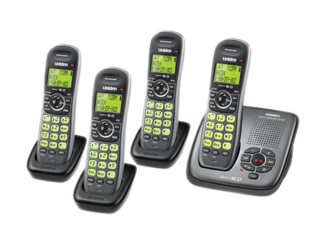 Uniden DECT1480-4G 1.9 GHz Digital DECT 6.0 4X Handsets Cordless Phones