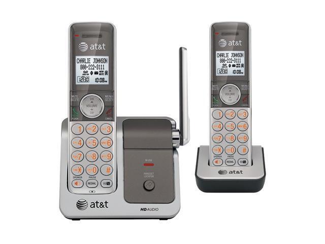 AT&T ATTCL81201 1.9 GHz Digital DECT 6.0 2X Handsets Cordless Phones ...