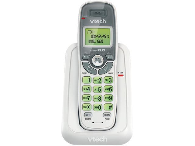 Vtech CS6114 1 Handset Cordless Phone- Caller ID, White