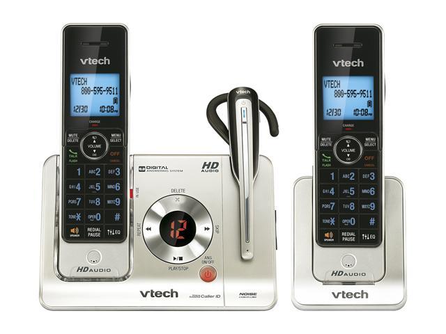 Vtech LS6475-3 1.9 GHz Digital DECT 6.0 2X Handsets Cordless Phones Integrated Answering Machine