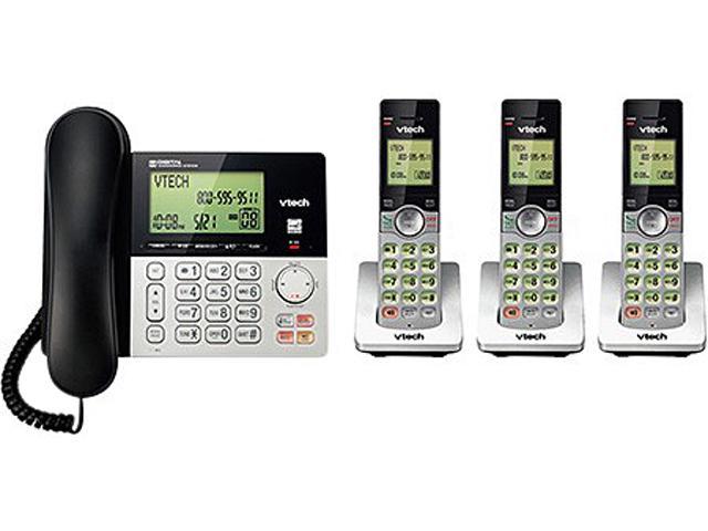 CS6949-3 DECT 6.0 3X Handsets 3-Handset DECT 6.0 Cordless Phone with Answering System and Caller ID Integrated Answering Machine