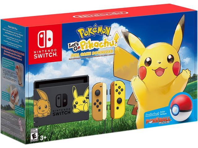 Nintendo Switch Pikachu Eevee Edition With Pokemon Lets Go Pikachu Poke Ball Plus