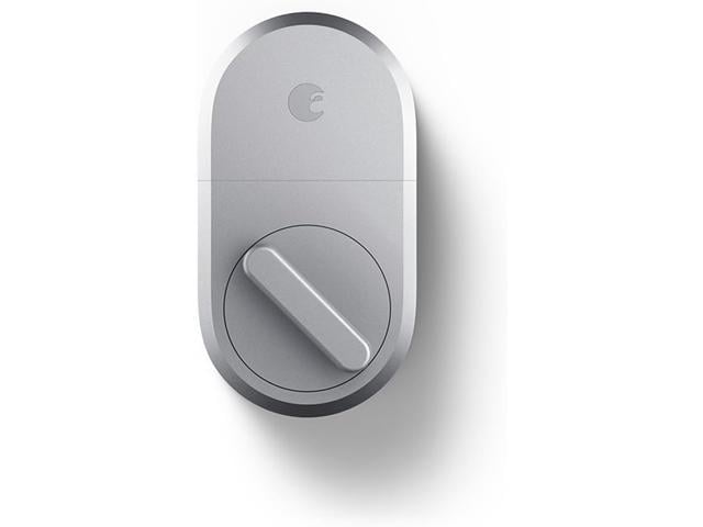 August Smart Lock, 3rd Gen Technology - Silver, Works with Alexa and Google Assistant