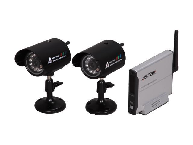 Astak Wireless Surveillance Kit with 2 Camera+1 Receiver