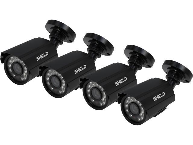 SHIELD Series RSCM-0700B041 - Four 700TVL Cameras - Each with 3.6 mm Lens, CMOS Sensor, 24 Infrared LEDs, Night Vision Up to 65 Feet