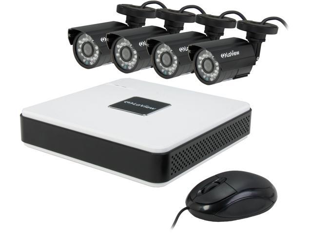 Open Box Laview Lv Kd5184b 8 Channel 8 Ch Compact Security Dvr Cloud System W Easy Diy 4 X 600tvl Infrared Surveillance Cameras No Hdd Newegg Com