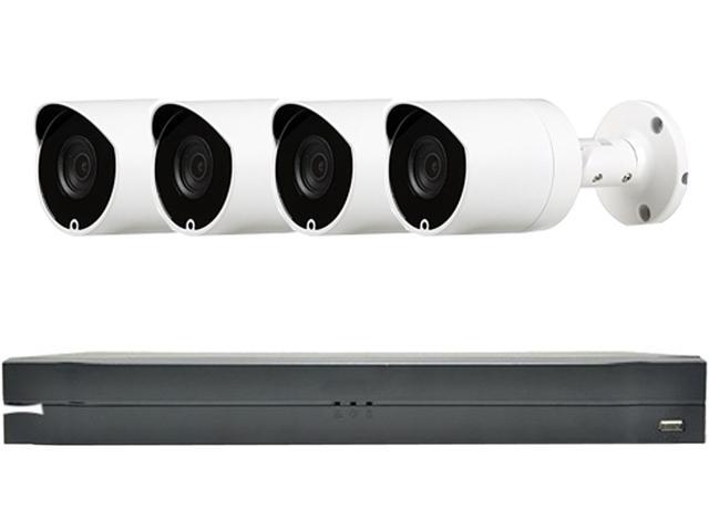 LaView LV-KNT982A42W4 8 Channel NVR PoE IP Security System, with 4pcs 5MP (2592 x 1944) Bullet Camera (No HDD Included, Sold Separately)(Upgraded Cam)