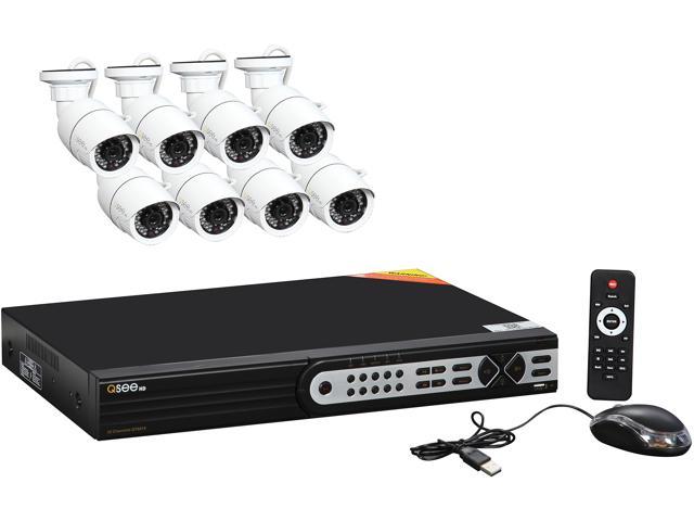Q-See QT8616-8Z7 Professional 3MP PoE IP Camera Security System, 16 Channel NVR, 8 x 3MP Full HD (2048 x 1536)  In / Outdoor PoE IP Cameras (No HDD Included)