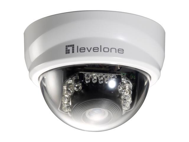 LevelOne H.264 2-Mega Pixel FCS-4101 10/100 Mbps P/T PoE Mini Dome Network Camera w/IR