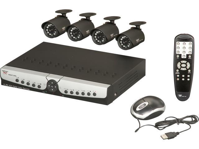 Night Owl Apollo-45 4 Channel H.264 DVR D1 Kit with 500GB HD, 4 Cameras ...