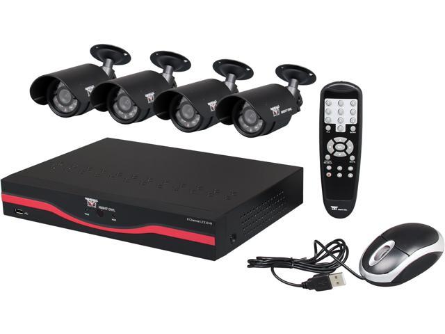 Night Owl LTE-84500 8 Channel LTE H.264 DVR, 4  Day&Night Cameras, 500GB HDD, Surveillance DVR Kit