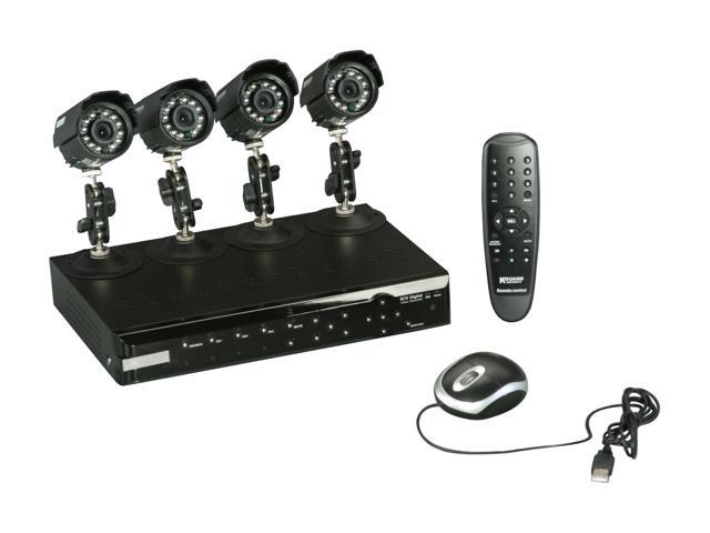 KGuard CA108-H02-500G 8 Ch DVR + 4 CCD, 420 TVL, Bullet Cameras + 500GB HDD, Surveillance Kit Solution