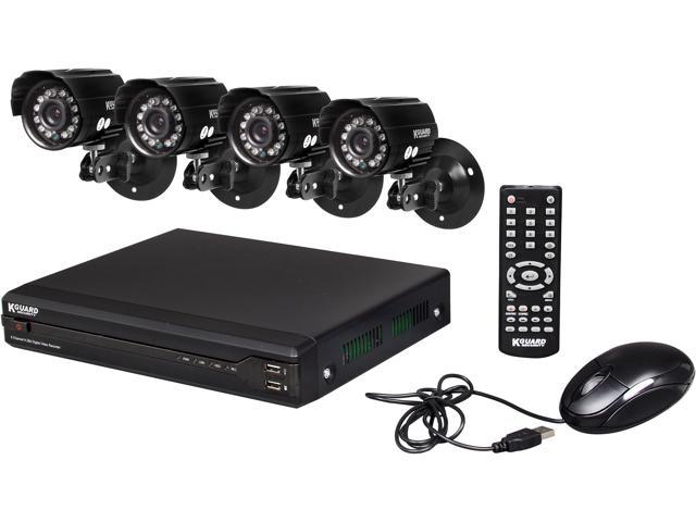 KGuard OT801-4CW134M-500G 8 Channel H.264 Level Surveillance DVR Kit