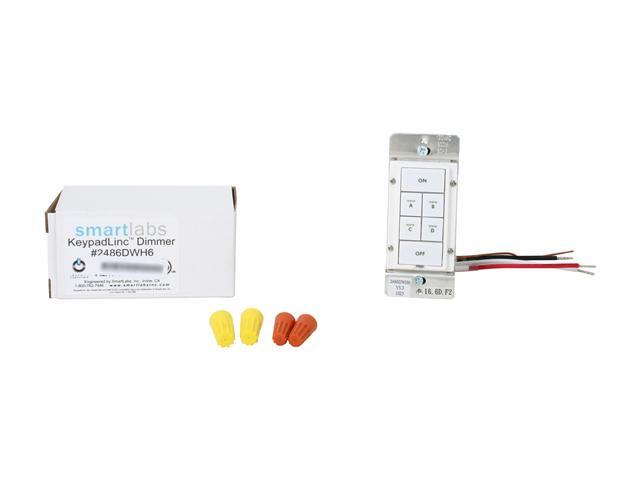 SmartLabs 2486DWH6 KeypadLinc Dimmer - INSTEON 6-Button Scene Control