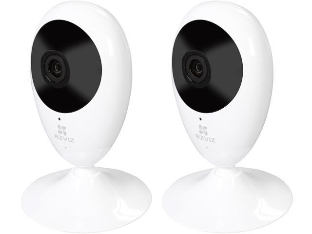 EZVIZ Mini O 720p HD Wi-Fi Home Video Monitoring Security Camera, Built-in Speaker and Mic, Works with Alexa and Google Home Using IFTTT (2 Pack)