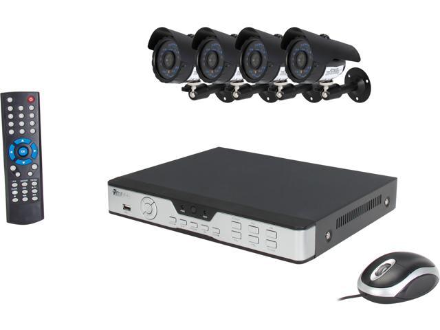 Zmodo KDB4-CARQZ4ZN-5G Channel H.264 DVR Kit (500GB HDD), 4 X 600TVL, 3.6mm Wide Angle Lens, 24 IR LEDs for 65ft Night Vision