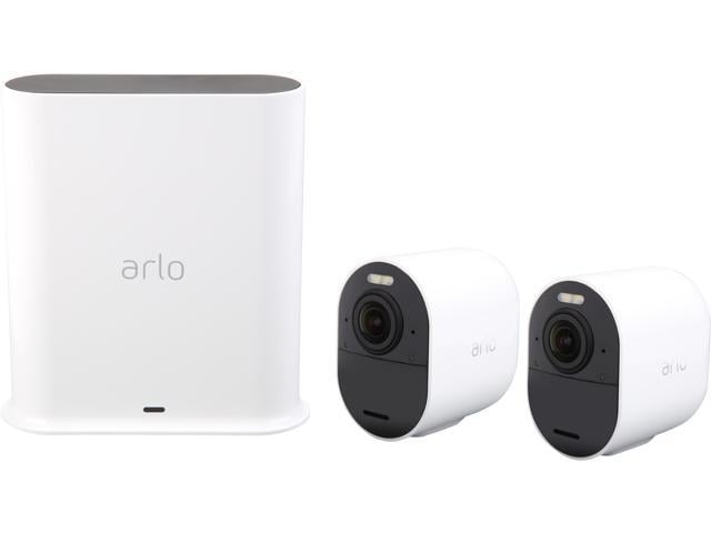 Arlo Ultra 4K UHD Wire-Free 2 Camera System, Indoor/Outdoor Security Cameras with Color Night Vision, 180° View, 2-Way Audio, Spotlight & Siren, Works with Google Home & Alexa, (VMS5240)