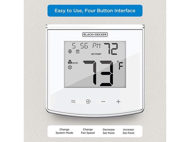 BLACK+DECKER BDXTTSM1 Smart Home Wi-Fi Touch-Key Thermostat with