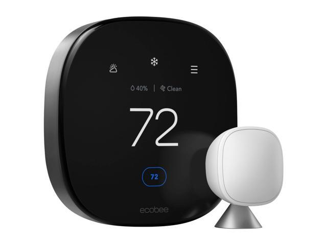 Ecobee EB-STATE6C-01 Smart Thermostat Premium with voice control and Built in Air Quality Monitor and Smart Sensor